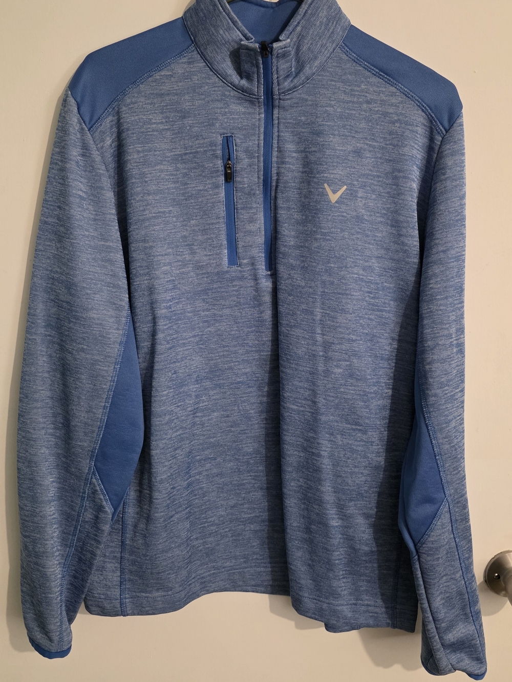 Callaway Blue Heather Quarter-Zip Pullover